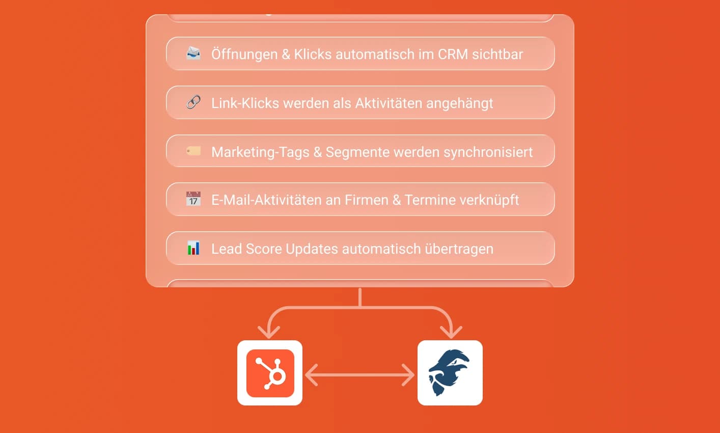 HubSpot email marketing data in CAS genesisWorld